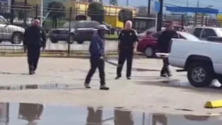 Exclusive video of machete-wielding man before he was fatally shot