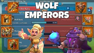 WOLFBAZIL & KING HAJ! WOLF EMPERORS GOING BEZERK - ONLINE BILLION MIGHT TRAPS CRUSHED - Lords Mobile