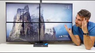 Como Funciona um Video WALL ! Ecrã GIGANTE de 4 pequenos !!