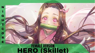 Nightcore - Hero (Skillet) Female Cover (Lyrics)