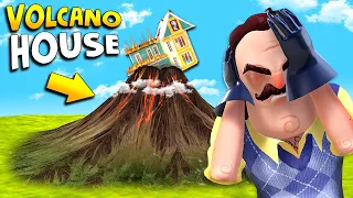 Putting The Neighbor's House INSIDE A VOLCANO!!! | Hello Neighbor Gameplay (Mods)