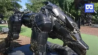 3D 180VR 4K Giant Wolf Robot & Fight Between Eagle and Snake