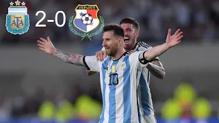 Argentina vs Panama 2-0| All goals and extended highlights | English Commentary  2023