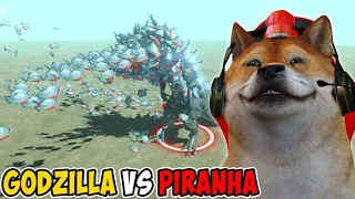 PERTARUNGAN MAKHLUK LAUT TERKUAT VS 1000 PIRANHA!! - Animal Revolt Battle Simulator