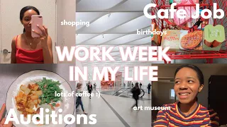 HOLLYWOOD WORK WEEK IN MY LIFE | auditions, cafe job, art museum, & my gf is on TV!! ✨ LA vlog