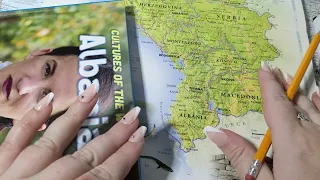 ASMR ~ Albania History & Geography ~ Soft Spoken Map Tracing Page Turning