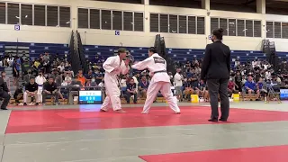 145: Josiah Lum (PAC-5) vs. Jasen Wada (Kamehameha), ILH Judo final, 4-29-2022