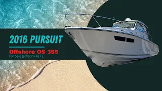2016 Pursuit Offshore OS355 Cabin Fishing Boat for Sale Jacksonville Florida Used Pre-Owned