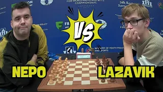 Nepomniachtchi Ian vs Lazavik Denis  || World Blitz Chess 2023 - R6