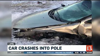 Car Crashes Into Pole