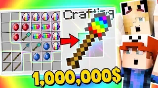 JAK ZROBIĆ TĘCZOWĄ ŁOPATĘ ZA 1,000,000$ (Minecraft 1.13 Crafting) | Vito i Bella
