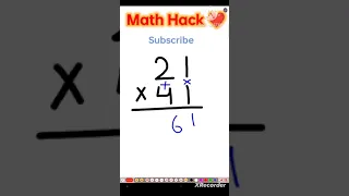 Multiplication Math Hack for 2-Digit Numbers Ending in 1 (Mental Math Trick) #shorts #maths #math