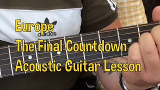 Europe-The Final Countdown-Acoustic Guitar Lesson.