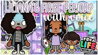 LILIANA HAD HER FIRST PERIOD? 😵🩸*she freaked out* | Toca Boca Roleplay