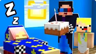 🥳ЛЕСКА ПРОСПАЛА СВОЙ ДЕНЬ РОЖДЕНИЯ В МАЙНКРАФТ! ШЕДИ И НУБИК ТРОЛЛИНГ MINECRAFT