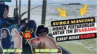 Surga mancing Ikan Kakap Merah Babon Spot terbaik di Muara Badak I Red Snapper Fishing Battle Part 1