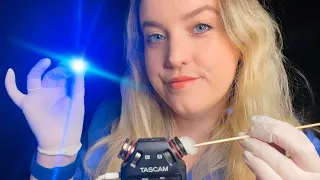 ASMR | Cleaning your “ears” 💤 Bright Light, Dark Room ✨[Binaural, Gloves]