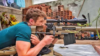 This sniper uses advanced bullets that can turn automatically and explode according to a timer