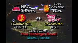 1981 Orange Bowl #4 Oklahoma vs #2 Florida State No Huddle