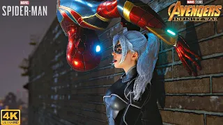 Spider-Man Chases Black Cat with MCU Iron Spider Suit - Marvel's Spider-Man PS5 (4K 60FPS)