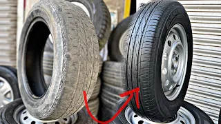 Restoration of Old Used Car Tires || Restore Car Tire like a New Tire | Amazing Technology
