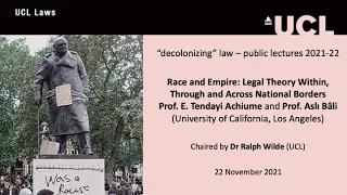 Race and Empire: Legal Theory Within, Through and Across National Borders
