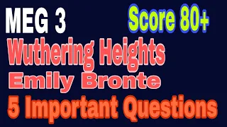 Wuthering Heights By Emily Bronte | British Novel | Important Questions For MEG 3