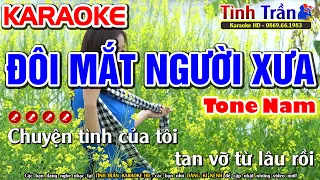 Đôi Mắt Người Xưa Karaoke Nhạc Sống Tone Nam ( Dm ) - Tình Trần Organ