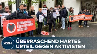 KLIMAAKTIVISTEN GESCHOCKT: Knallharte Strafe - Fünf Monate Haft wegen Blockadeaktion