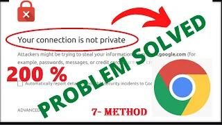 Your Connection is Not Private Google Chrome | NET::ERR_CERT_COMMON_NAME_INVALID error in Hindi 2022