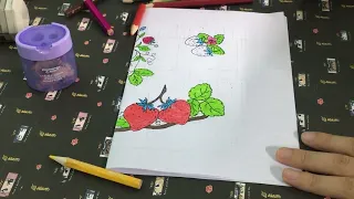 Instructions for painting strawberry themed paintings part 50