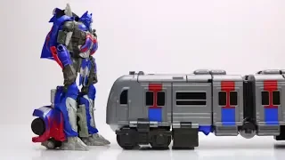 Tobot Train vs Optimus Prime Stop Motion Mainan Robot Car Toys