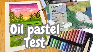 Giorgione Oil Pastel Test - Easy drawing Small Garden | การทดสอบสีพาสเทลน้ำมันของ Giorgione