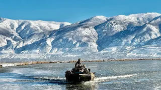 Breaking Ice-December Utah Duck Hunt with Mudbuddy and Excel boats