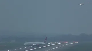 London Heathrow Airport Live Crosswind Landings