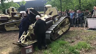 Starting a 100 year old tank! Renault FT crank started and driving at Militracks 2019