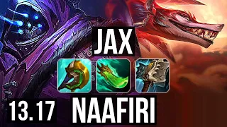 JAX vs NAAFIRI (TOP) | Godlike, 400+ games, 8/2/3 | EUW Grandmaster | 13.17