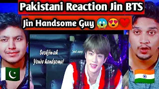 Pakistani reacts to BTS JIN 💜 | Jin's cute and funny reaction when being praised handsome