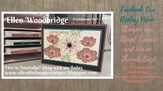 Stampin Up! Floral Essence and Woven Threads Card made LIVE