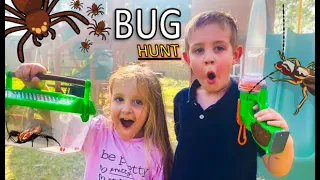 BUG HUNT for REAL BUGS!! Cockroach, SPIDERS, Earwigs, Roly Polys and MORE FOR KIDS!!