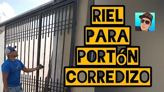 Instalación de riel portón corredizo ..anclaje y soldadura