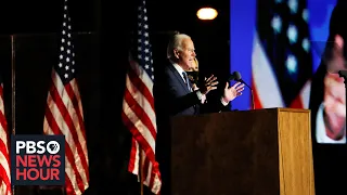 Trump lashes out at vote counting as Biden urges patience