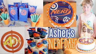 Asher's Ultimate Nerf War 4th Birthday Party! DIY Nerf Gun Party Ideas! Nerf War Party Theme!