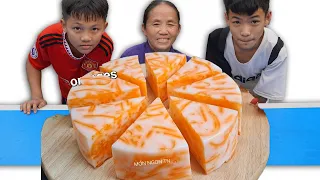 Bà Tân Vlog - Làm Thau Thạch Sữa Cam Siêu To Khổng Lồ Giải Nhiệt Mùa Hè