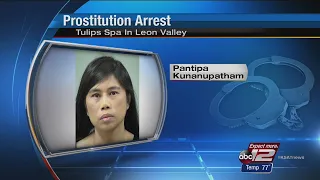 Woman arrested in illegal massage parlor bust