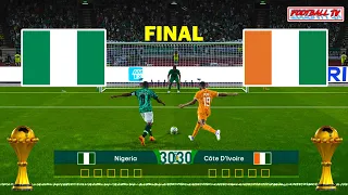 Nigeria vs Cote D'Ivoire - Penalty Shootout 2024 | Africa Cup of Nations 2023 Final | PES Gameplay