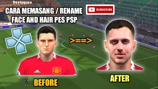 CARA MEMASANG FACE AND HAIR PES PSP MUDAH DAN SIMPLE