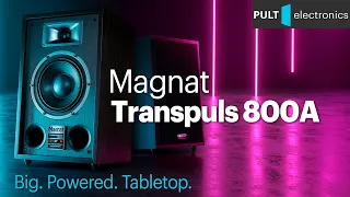 Magnat Transpuls 800A — powered shelf speakers in a vintage design