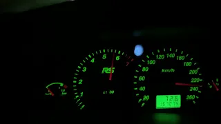 Ford Focus RS MK1 acceleration 0 - 255 Kmh fullspeed