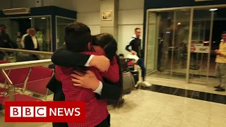 The Yazidi family reunited after being IS slaves - BBC News